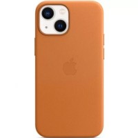 Накладка Leather Case Magsafe для iPhone 14 (Golden brown)